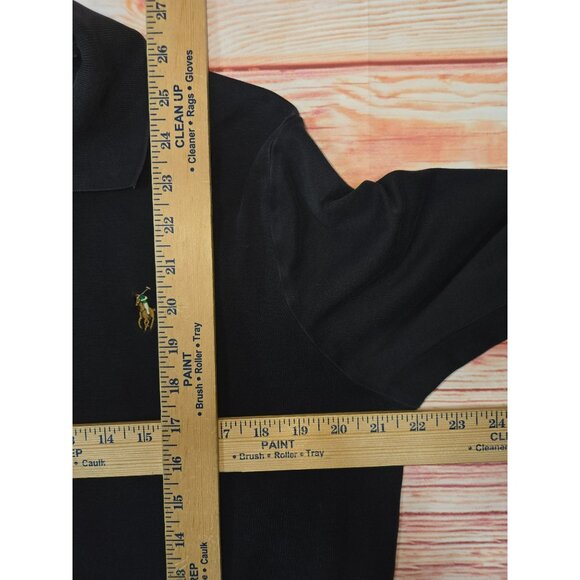 Polo Ralph Lauren Long Sleeve Polo Classic Fit Black Medium - Picture 8 of 8